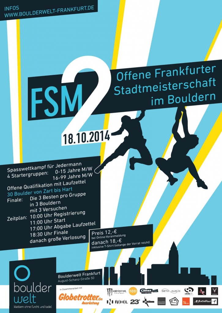 Frankfurter Stadtmeisterschaft im Bouldern - Fotocredit: Boulderwelt Frankfurt